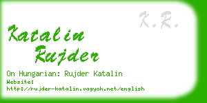 katalin rujder business card